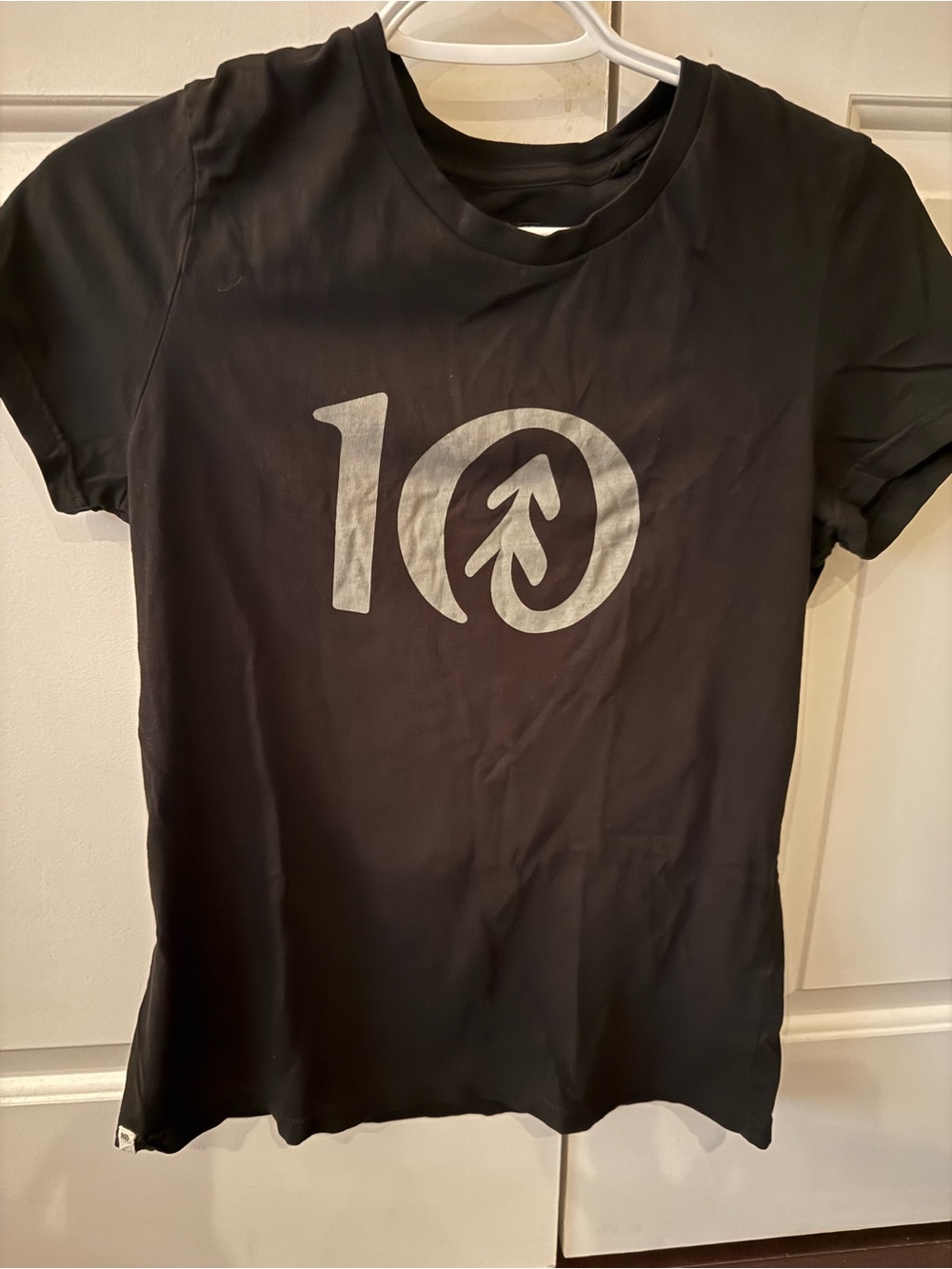 tentree Black Short Sleeve Tee with Silver Logo